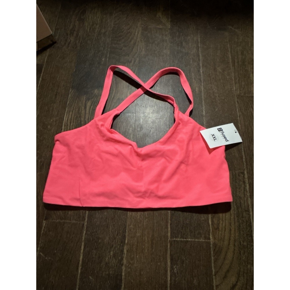 Fused Hawaii Pink Hookena Bikini Top XXL nwt